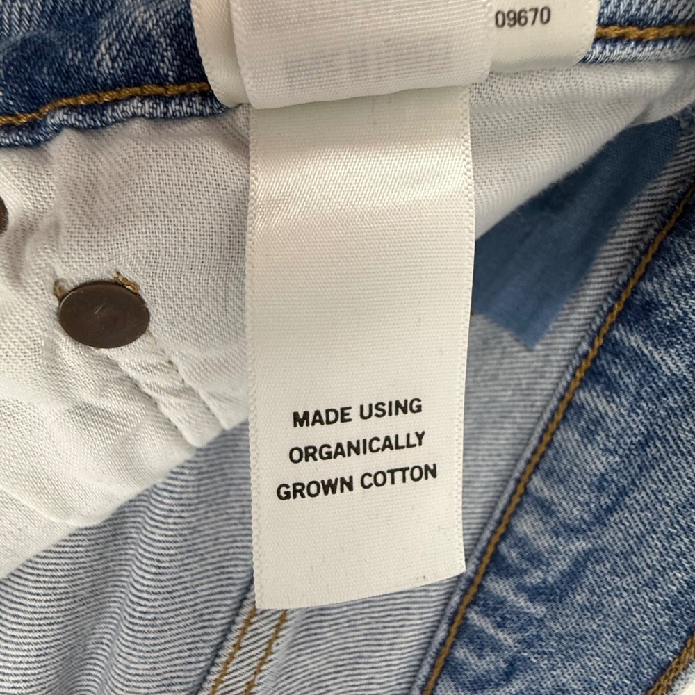Agolde Riley Long Womens Jeans Size 33 Light Wash High Rise Straight Leg Blue - Picture 11 of 12